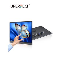 세로모니터 개발자 코드IPS 터치 디스플레이 휴대용 모니터 VESA HDMI VGA DVI 산업용 입력 명암비 13.3, 01 영국 플러그