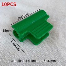 강선활대 비닐하우스활대 10pcs 온실 클램프 클립 식물 말뚝 파이프 클램프 정원 직경 창고 필름 행 커버 음영 그물 터널 후프 클립, 녹색-15mm(직경)