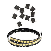 10pcs 8 핀 IC SMD 타이머 NE555 & 100PCS 5730 4000K 화이트 SMD LED 다이오드 라이트 (마운트 칩 DC 3-3.4V 150mA), 쇼와 같이