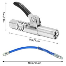 그리스건 커플러 헤비듀티 퀵 릴리스 커플러 npti8 10000psi 도구 수리 액세서리 주사기 윤활제 팁 니플 구리스 건, 40cm 호스