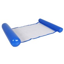 야외 접이식 에어 매트리스 여름 비치 안락 의자 다시 부동 의자 잠자는 침대, 1-물 해먹 블루