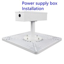 방수 캐노피 조명 60w80w100w150w 뒷마당 차고 주유소 램프 표면 장착 오목한 상업용 천장 램프, 80W, Cold White 6000K, Power Supply Box