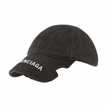 발렌시아가 697748 410B2 1077 노치 로고 바이저 볼캡