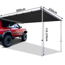 어닝사이드월 버스 SUV 타프 캠프 비닐 오프로드 차량 자동차 텐트 텐트 텐트 텐트 텐트 텐트 텐트 사이드 자동차로드 사이드 자동차 옥상 커튼 야외 자동차 선샤이드 판잣집, (업그레이드 비닐 모델) 2.5*3m