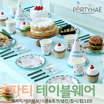 (주)파티해 파티 테이블웨어1 A - 세트 패키지 테이블보 생일소품 접시, A15_생일테이블패키지(10인)-놀이동산