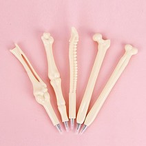 피케이몰 특이한 뼈모형 볼펜 특이한 필기 펜 1.0mm, E타입(심색상랜덤), 3개
