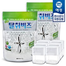 애경 홈즈 다목적용 탈취비즈 대용량 1.2kg x2개 + 공용기 x6개/무향탈취제, 기타, 기타