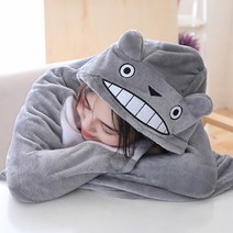일호장신구 웃는 토끼 후드 담요