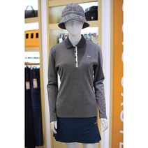 루이까스텔 골프의류 2022 F/W 가을 겨울 상품 여성 카라 배색 플리츠 티셔츠