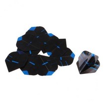 2x10Pcs 표준 모양 다트 비행 다트 게임용 테일 액세서리 블랙 블루, 설명