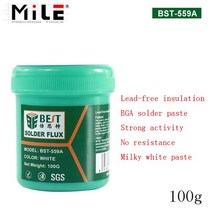 마일 무연 절연 BGA 솔더 페이스트 환경 친화적 인 할로겐 프리 노 클리닝 플럭스 PCB IC 부품 용접 공구, 07 bst-559A  100g