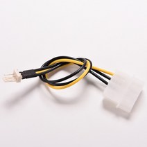 4 핀 Molex ide에서 3 핀 PC 컴퓨터 CPU 케이스 팬 전원 커넥터 케이블 어댑터 20cm, 한개옵션0