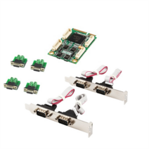케이블 커넥터 미니 PCIe 4 포트 RS422 RS485 Db9 절반 크기 직렬 산업용 I/O 컨트롤러 카드, 한개옵션0