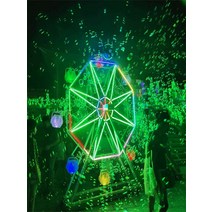 인공눈 눈송이 제설기 LED 발광 대규모 인터넷 인 관람차 버블 머신 야외 명승지 체크인 인터랙티브 뷰티 첸 장식 놀이기구, [01] 빨간 그림