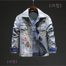 MK5128 남성 데님자켓 청자켓 해골 슬림