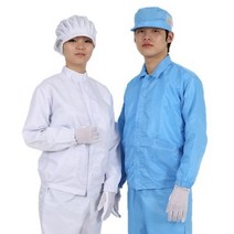 MK 제전방진복 상의 C카라 정전기방지 크린룸 제전복 방진복, 2XL, 스카이블루