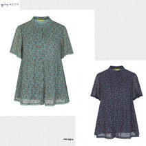 [기비키이스]보니페이 22여름 핀턱 셔링 쉬폰 블라우스