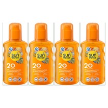 썬댄스 트랜스페어런트 선스프레이 SPF20 200ml 4팩 Sonnenspray