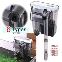 수족관 필터 워터 펌프 외부 백업 산소 잠수정 정수기 물고기 탱크 작은 폭포 160-290L, 02 type2