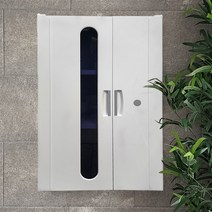 욕실 수납장 플라스틱 욕실 수건장 심플화이트 AJBATH, 심플장 500x800