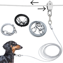 개 강아지 리드줄 개목줄 마당줄 와이어 줄 개줄 견인, 10M, 2.블랙 코팅 와이어, 5mm(대형)