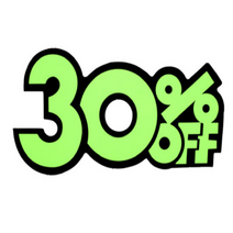 판촉스티커 광고스티커 30%할인 쇼카드 30% OFF