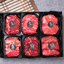 최고급 미국산 명품 수입 소고기 선물세트 구이용 냉장 1kg 2kg 3kg 1++ 설 추석 명절 선물용 모듬 포장 셋트, 2. [블랙앵거스] 식사하소 4호