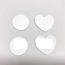 스마트톡 제작 재료 승화전사 소재 철판 화이트 무광 유광 SUS430 낱개 샘플구매 벌크 자재, 철판유광, 하트형