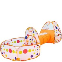 터널형 텐트 3 인 1 접이식 멀티 컬러 어린이 놀이 터널 공 아기 야외 극장 엔터테인먼트 필수, Yellow