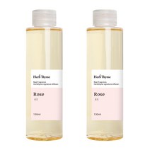 허브타임 방향제 시그니처 니치 향수 디퓨저 리필 130ml 1+1, 로즈
