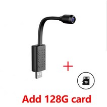 KAPY-미니 IP 카메라 2mp 와이파이 보호 1080P HD 홈 보안 액션 캠 V380 앱용 비디오 녹화 포함, U21 Add 128g Card_USB