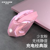 DFMEIG304 마우스 듀얼 모드 무음 노트북 마우스, 공식 표준, 걸파우더 무음 충전식 클래식 버전.