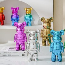 당일배송 베어브릭 곰돌이장식 28CM 35CM 50CM 대형 및 소형 피규어 집들이 개업 센스있는 선물 거실 인테리어 소품 세라믹 도자기 대형 저금통, 골드