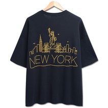 NY 발포나염 오버핏 반팔티 (DVN024)