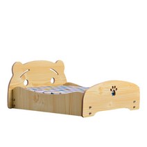 감성스터프 DIY 강아지 고양이 원목 방석 침대, 곰돌이우드