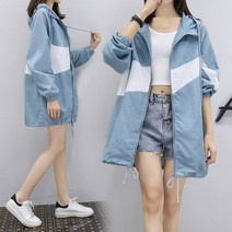 레이어드 오버사이즈 코트 다운 바람막이 여자봄자켓 여름바람막이 봄아우터