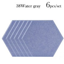 방음판 실내 방음벽 방음 설치 자체 접착 폼 패널 개 난연성 소음 흡수 에코 제거, Large hexagon, 38-Water gray, 0.9cm Medium density