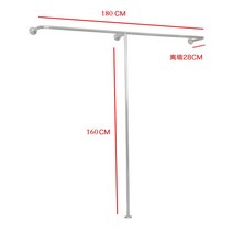 의류 진열대 여성 옷 매장 옷행거 고정식 벽행거 옷걸이, 길이180x높이160cm 스테인레스