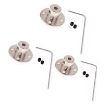 shangren 금속 플랜지 샤프트 커플링 엄밀한 플랜지 커플링 모터 가이드 샤프트 축 베어링 4mm 6mm 8mm, 설명, 실버, 3 조각