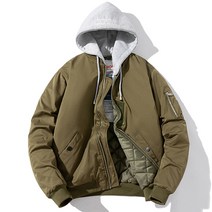 제이피엠 남자 루즈핏 후드 항공점퍼 누빔안감 봄 가을 겨울 기본아이템 GA08