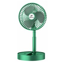 (당일발송) 헤몬 접이식 탁상용선풍기 무선 미니 소형 책상 선풍기 USB 사무실 작은 충전식 캠핑 선풍기, 다크그린