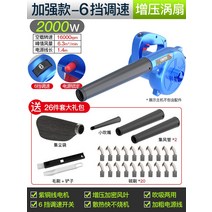 고출력 송풍기 220v 강력 산업용 먼지제거 낙엽정리, 2000W-6단 속도조절+26종세트 [CRT]
