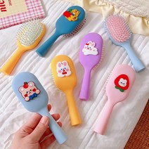 귀여운 캐릭터 마카롱 색감 미니 학생 머리빗 1+1, 핑크, 핑크