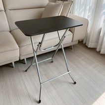 오브민 접이식 사각 테이블 600x400, 블랙