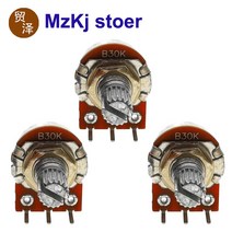3pcs 대만 rk16 15mm 30k b30k 회전식 전위차계 오디오 볼륨 조절 냄비 wh148, 없음
