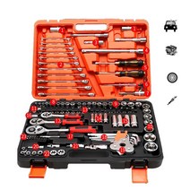 ANKRIC 자동차 정비 공구 세트 콤비네이션 공구함, 121pcs