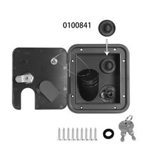 캠핑카 카라반 중력 물 충전 주입구 안티 에이징 스퀘어 키 해치 커버, 01 0100841