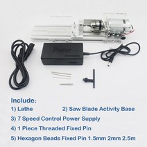 기계선반 부품 미니 DIY 목재 선반 기계 연마기 테이블 연마 절단 24V Lathe