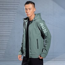 방수후드 방수후드 운동스타일 옷남성 외부 봄가을 가을 타입비막이 방수 의류급속건조 조깅운동 후드티 축구 재킷