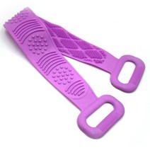 힘찬쇼핑_ 목욕탕 실리콘 안아픈 등 때 밀이 밀기 긴 타올 수건 혼자등밀기 셀프 시원한 부드러운 저자극 뷰티 양면 지압 마사지 돌기 손잡이 샤워 목욕 타월 대형, 기본